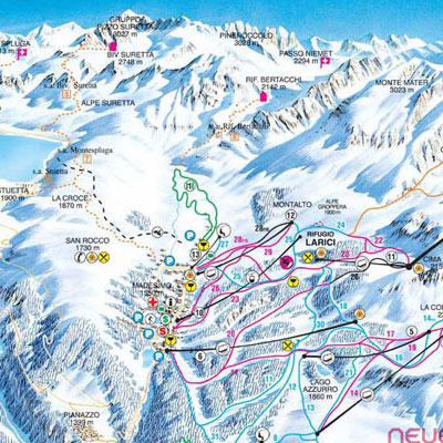 Mappa Impianti E Cartina Delle Piste Skirama Val Chiavenna Madesimo