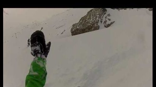 Tignes freeride snowboarding gopro hero 2 hd