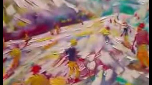 Tignes & val d'isere skiing video paintings by pete caswell
