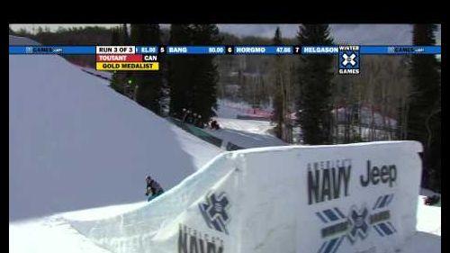 Winter x games 15 - sebastien toutant gold medal snowboard slopestyle