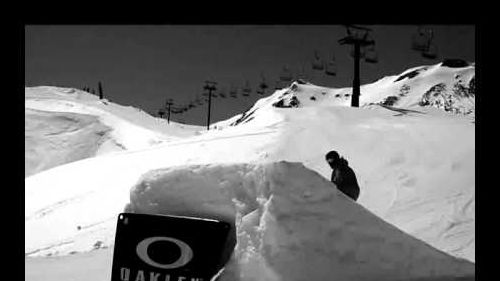 Snowboarding jumps tignes