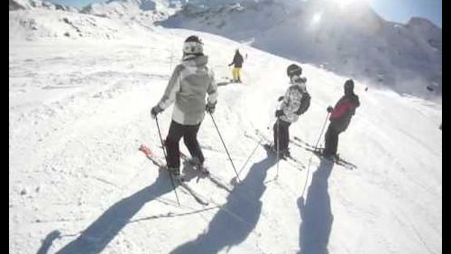 1st day skiing with corinne