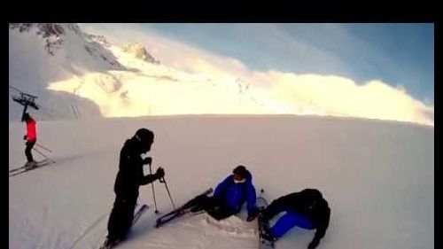 Tignes 2014 amatuer skiing crashes feb14