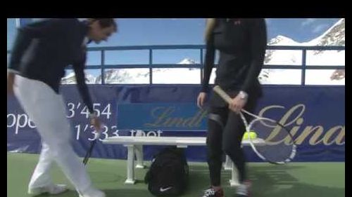 Exclusive roger federer & lindsey vonn alone on the glacier