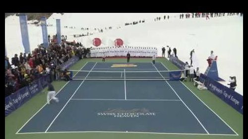 Roger federer vs. lindsey vonn - official #chocolateheaven event