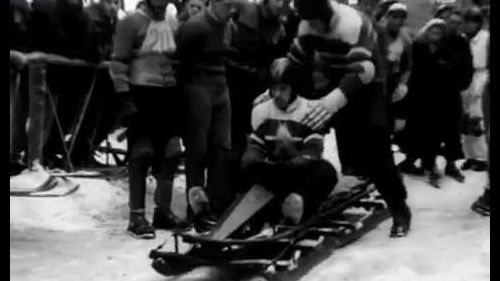 Zawody bobslejowe na torze w karpaczu 1952
