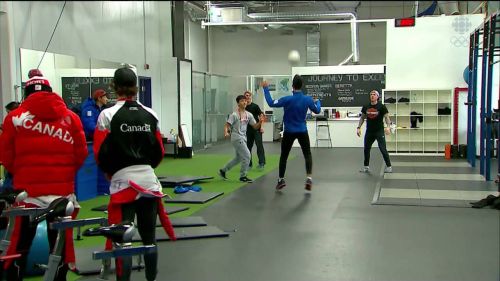 Samuel girard (backstage) - isu world cup short track speed skating toronto