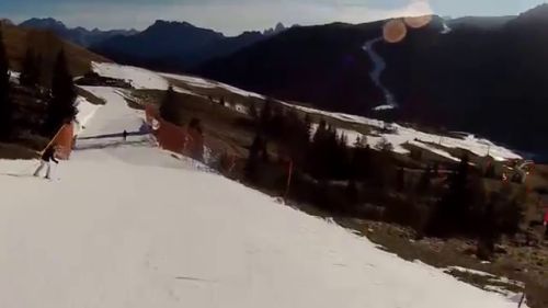 Passo san pellegrino, piste paradiso, raccordo, ciadin il 5.12.2015