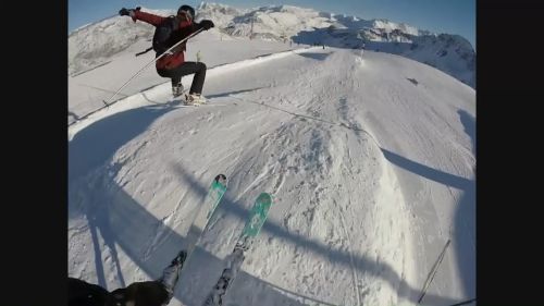 Gopro hero4 snow skiing extreme offroad 2015/ 2016 tignes