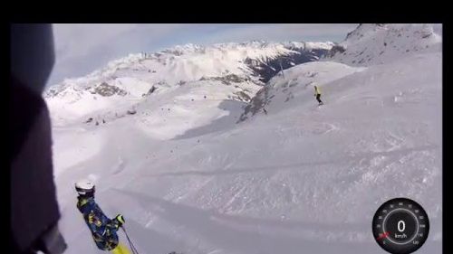 110 km orari su sci - drift action cam