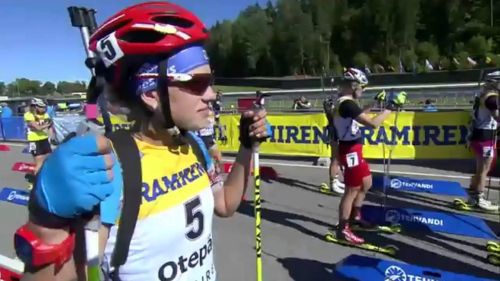 2016 biathlon summer world championships - women's 10k pursuit race (low quality)