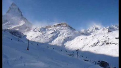 Skiing zermatt matterhorn run - december '09 ski crash