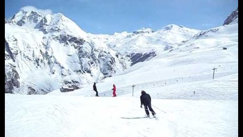 Lena - skiing 2 (camera by yuri, pictured on the move): tignes-val d'isère, france, 2 april 2010
