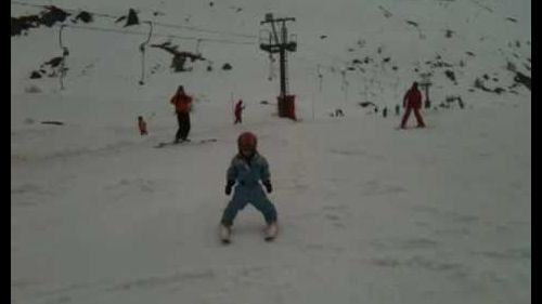 First piste skiing in tignes