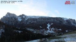 Vista sul paese di La Villa e l’altipiano del Gardenaccia