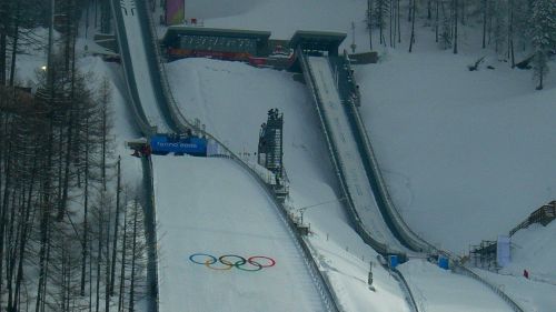 i trampolini durante le olimpiadi