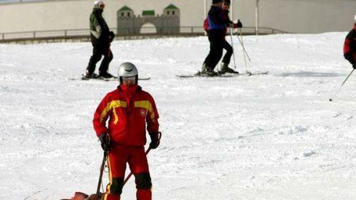 Un soccorrittore sulle piste