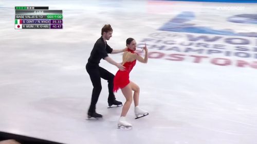 Mondiali 2025 - sara conti-niccolò macii da applausi! 2° posto dopo il programma corto con 74,61 punti. rivivi la prova
