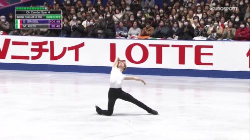 Daniel grassl divino, secondo posto nel programma libero con 181.84 punti