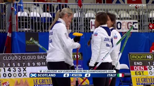 Tiro perfetto di giulia zardini lacedelli, l'italia torna sotto: 6-4 - europei curling 2024