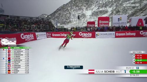 Julia scheib regala all'austria la vittoria in gigante dopo nove anni, il video della seconda manche