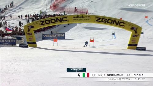 Brignone davanti a tutti nella 1ª manche del gigante mondiale, il video