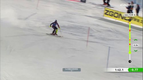 Lara colturi è la prima delle umane in slalom dopo shiffrin: la sua 2ᵅ manche