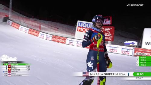 Mikaela shiffrin fa un altro sport, prestazione perfetta nello slalom di courchevel