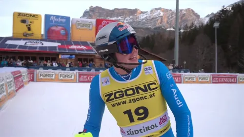 Alex Vinatzer vicino ai migliori dopo una prima manche in crescendo nello slalom sulla Gran Risa: rivedilo