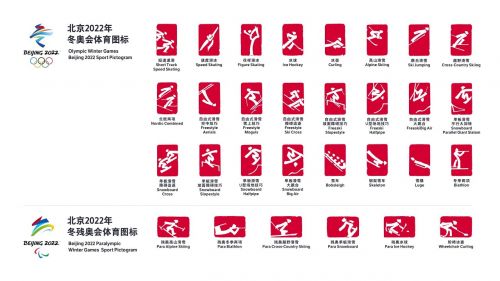Beijing 2022 winter olympics and paralympics pictograms