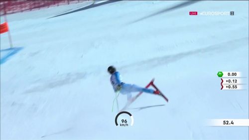 Florian schieder cade sulla vertigine a cortina e scivola per metri