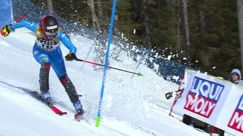 La caduta di federica brignone in slalom a cortina