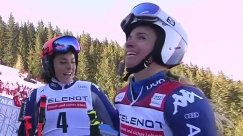 Marta bassino conquista la coppa di gigante! lacrime, abbracci e festa dopo l'arrivo a jasna