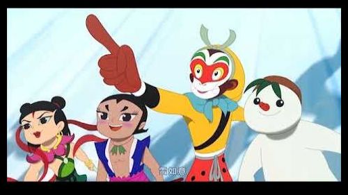Chinese cartoon characters celebrate beijing 2022
