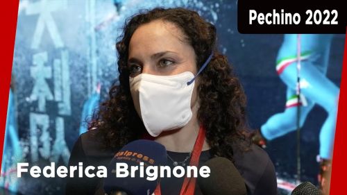 Intervista a federica brignone in visita a casa italia a pechino 2022