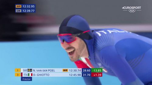 Rivivi la medaglia di bronzo di davide ghiotto nei 10000 m pattinaggio di velocità - olimpiadi invernali