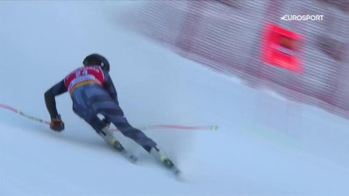 Numero da freestyle di tommy ford in alta badia: switch in mezzo alle porte nel gigante sulla gran risa!