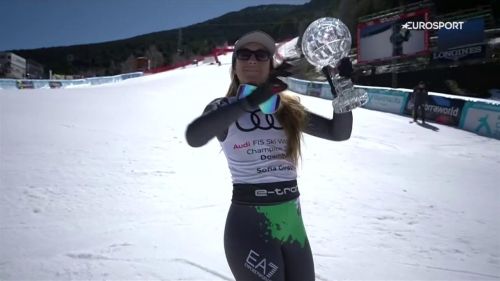 Goggia scatenata a soldeu! la festa con la coppa di discesa