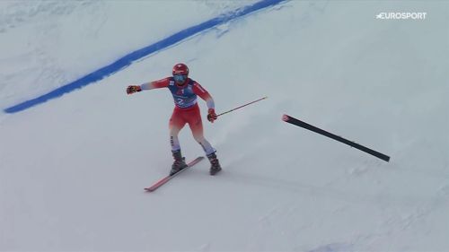 Meillard perde uno sci, che sfortuna!