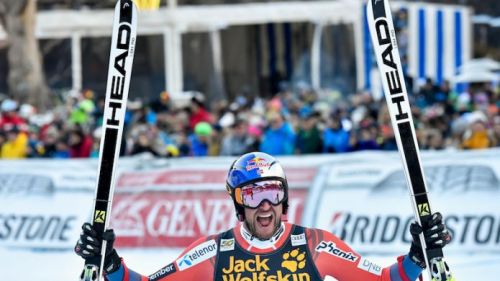 La discesa di aksel lund svindal sulla saslong - dicembre 2017