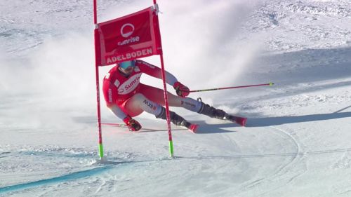 Loic meillard in testa dopo la prima manche del gigante di adelboden, il video