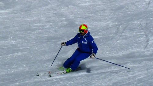 Federico durante lo Ski Test Head