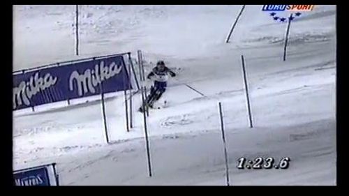 Alberto tomba wins slalom (schladming 1997)
