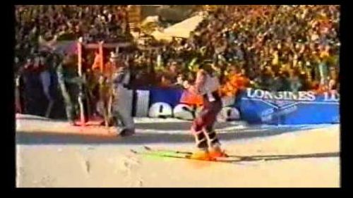 Kristian ghedina medaglia d'argento nella combinata dei mondiali di saalbach 1991
