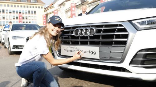 Manuela Moelgg in testa alla prima manche del gigante di Sölden