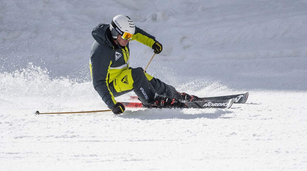 Riccardo Nardelli al test di Nordica Dobermann SLR RB FDT (2023)