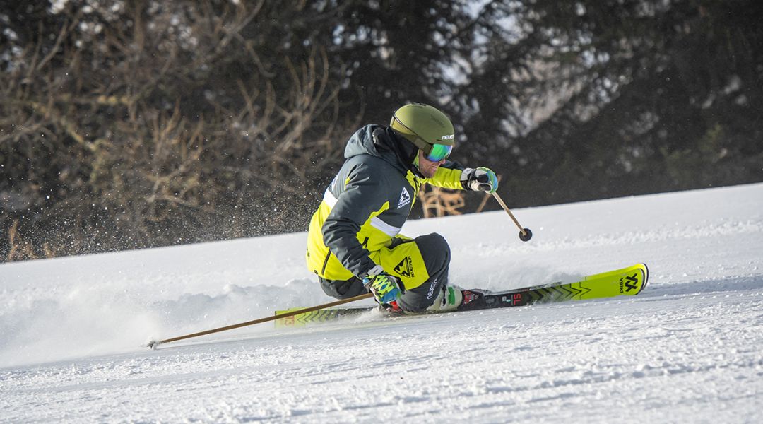 Gianluca Branciaroli al test di Volkl Racetiger SL (2023)