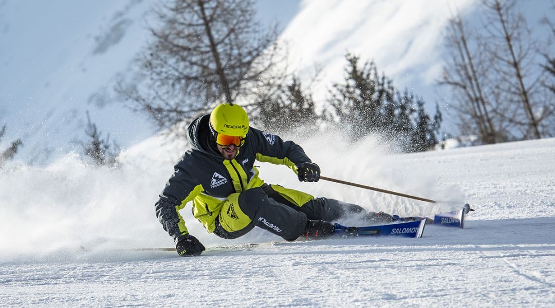 Giordano Magri al test di Salomon S/Race GS PRO 175 (2023)