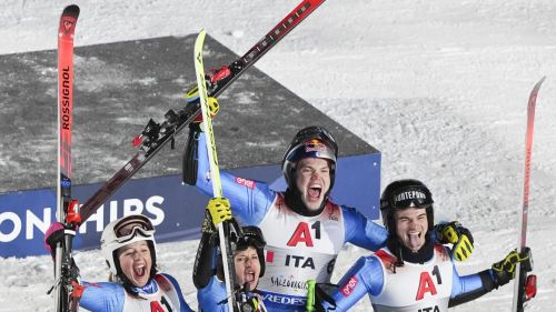 Saalbach è già azzurra, che festa