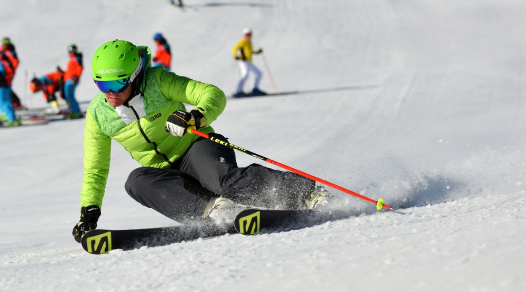 Giulia Gianesini al test di Salomon X-race Lab 182 GS (2018)